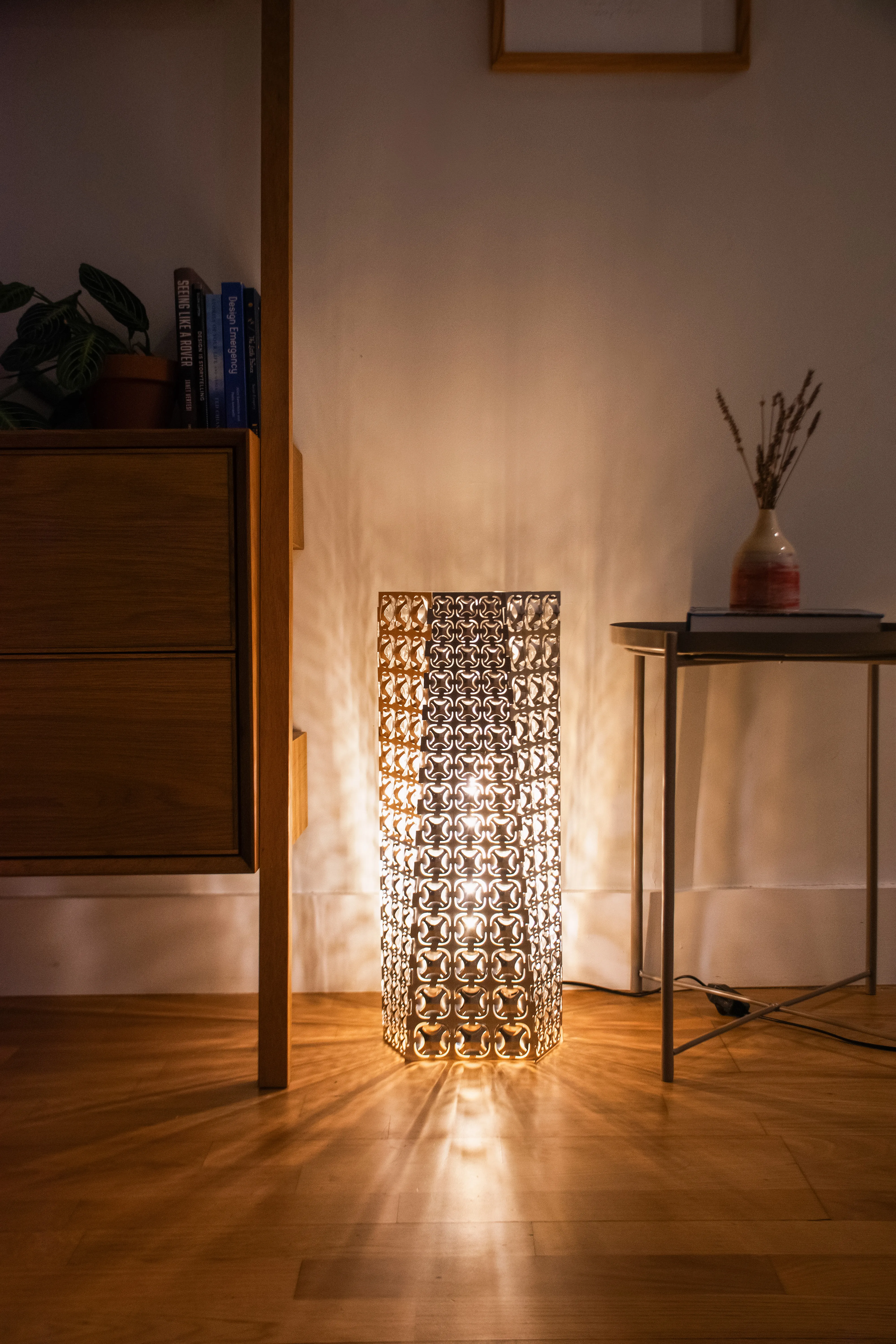 The luminaire in a home environment.