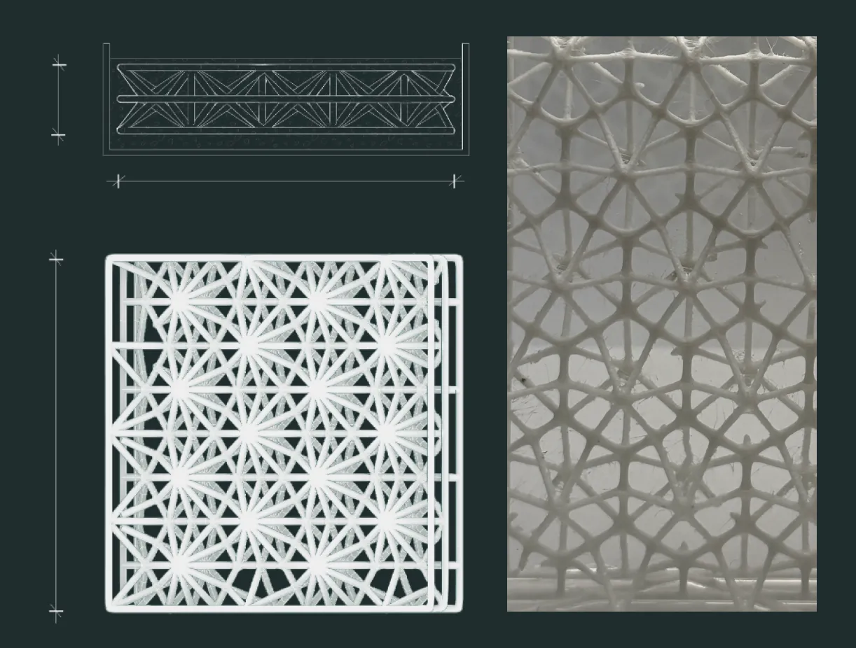 3D printed lattice tiles for root growth